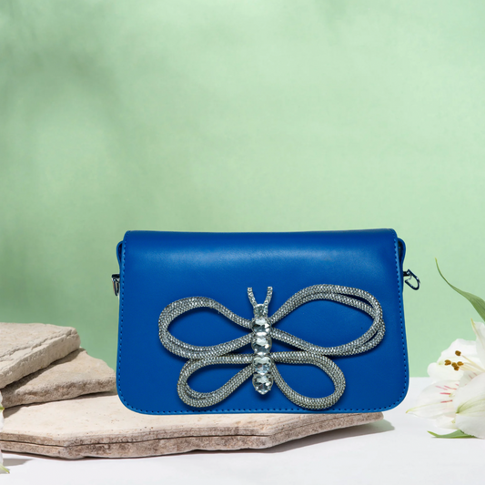 Butterfly Blue Messenger Bag