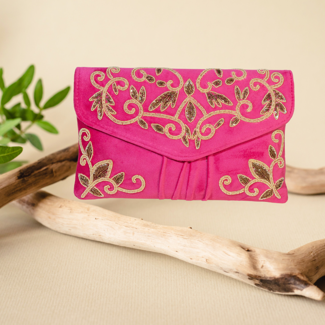 Golden Elegance Rani Envelope Clutch