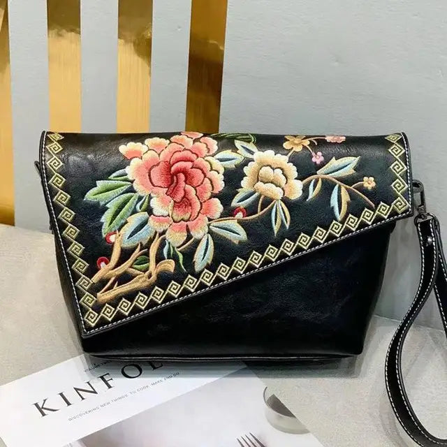 Floral Blossom Turquoise Crossbody Bag