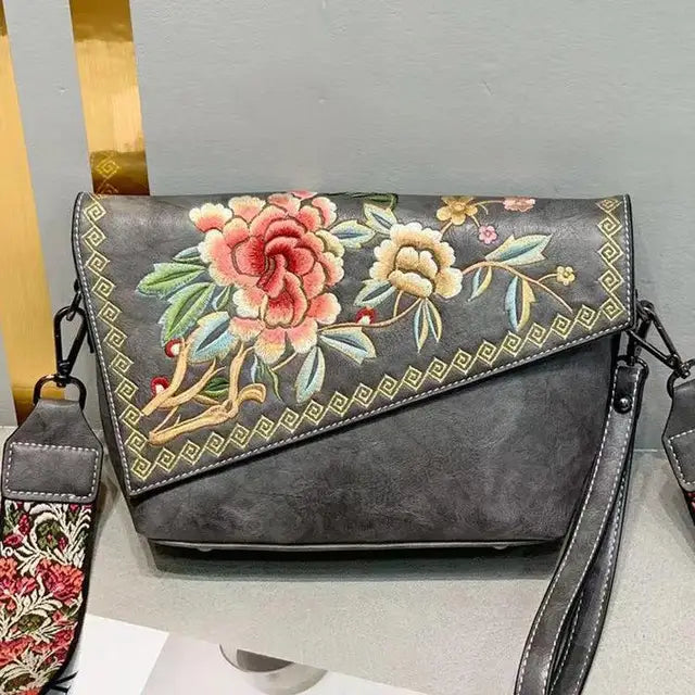 Floral Blossom Turquoise Crossbody Bag