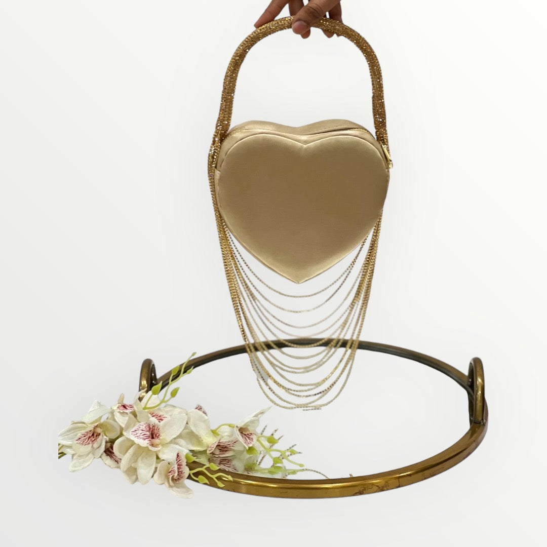 Amore Gold Heart Bag