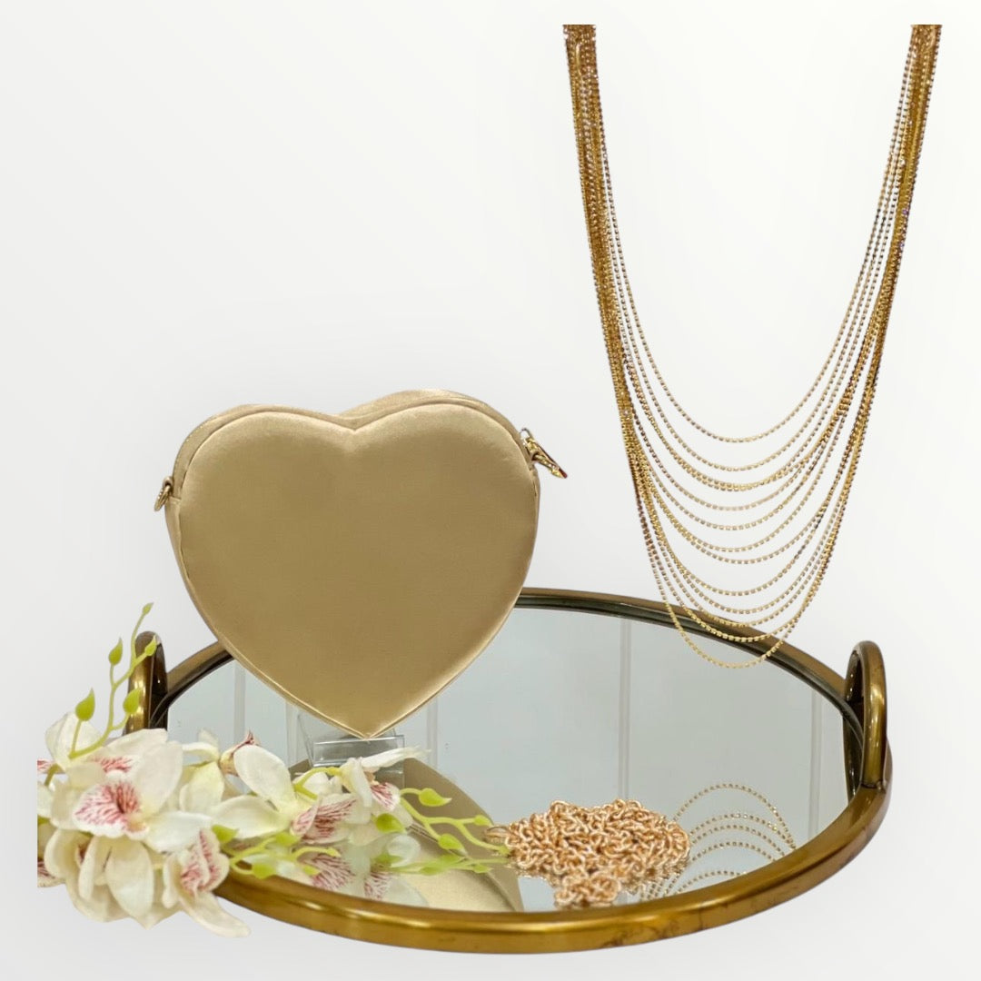 Amore Gold Heart Bag