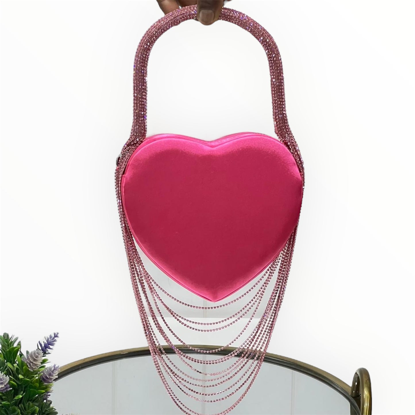 Amore Hot Pink Heart Bag