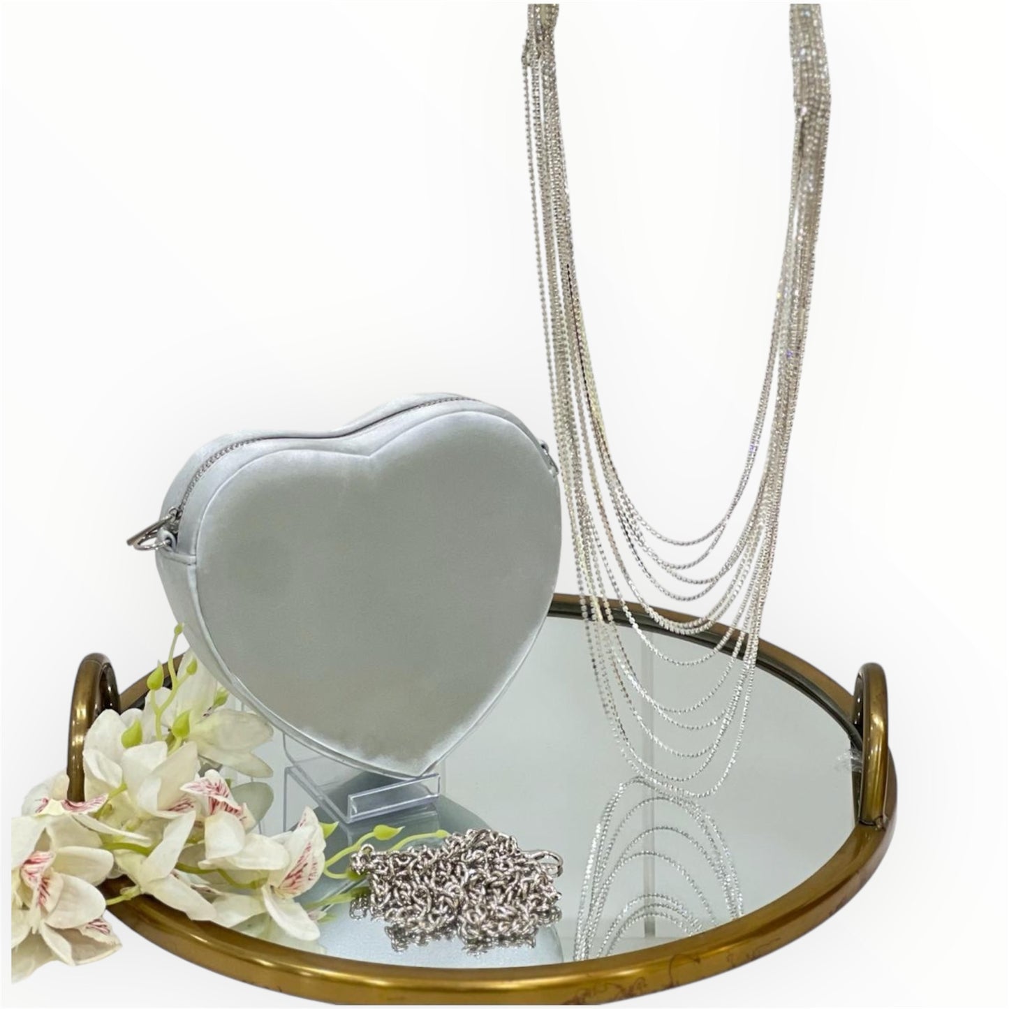 Amore Silver Heart Bag