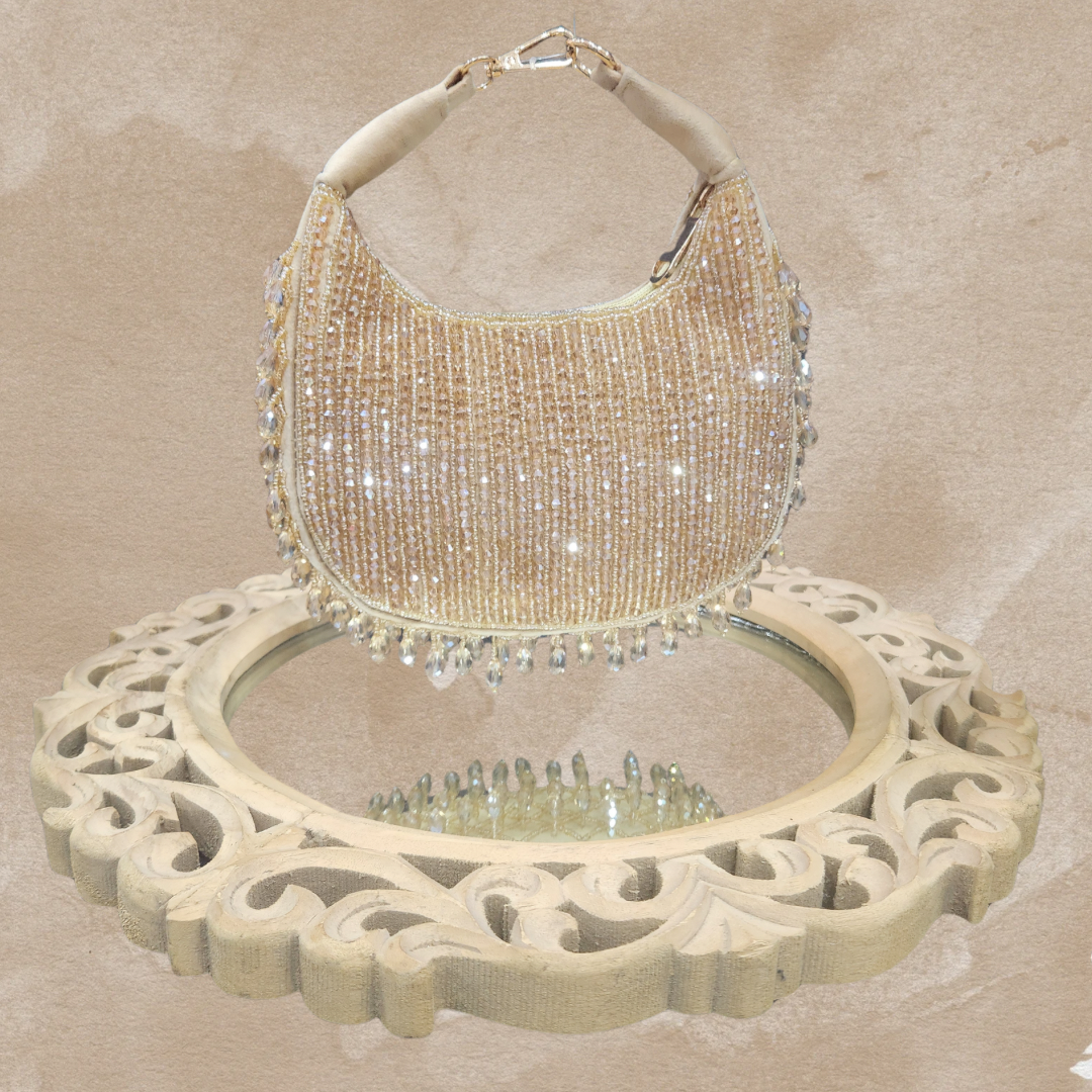 Crysta Gold Moon Bag