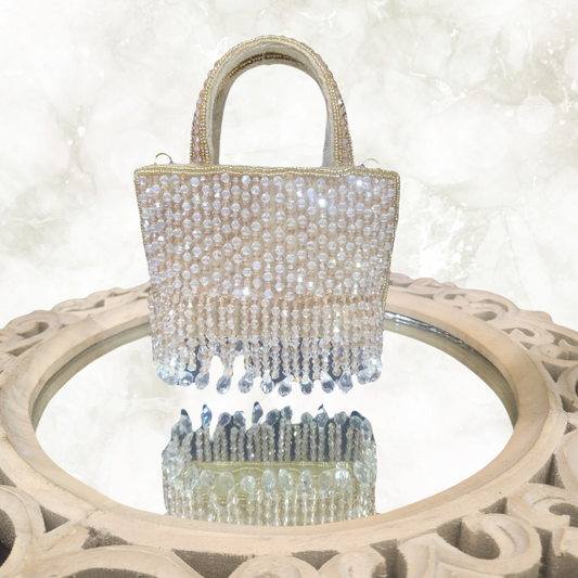 Gleam Mini Gold Crystal Bag