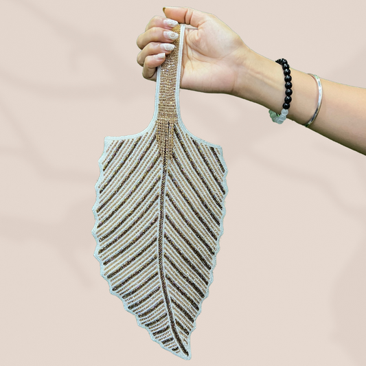 Quirky Ivory Leaf Potli Bag