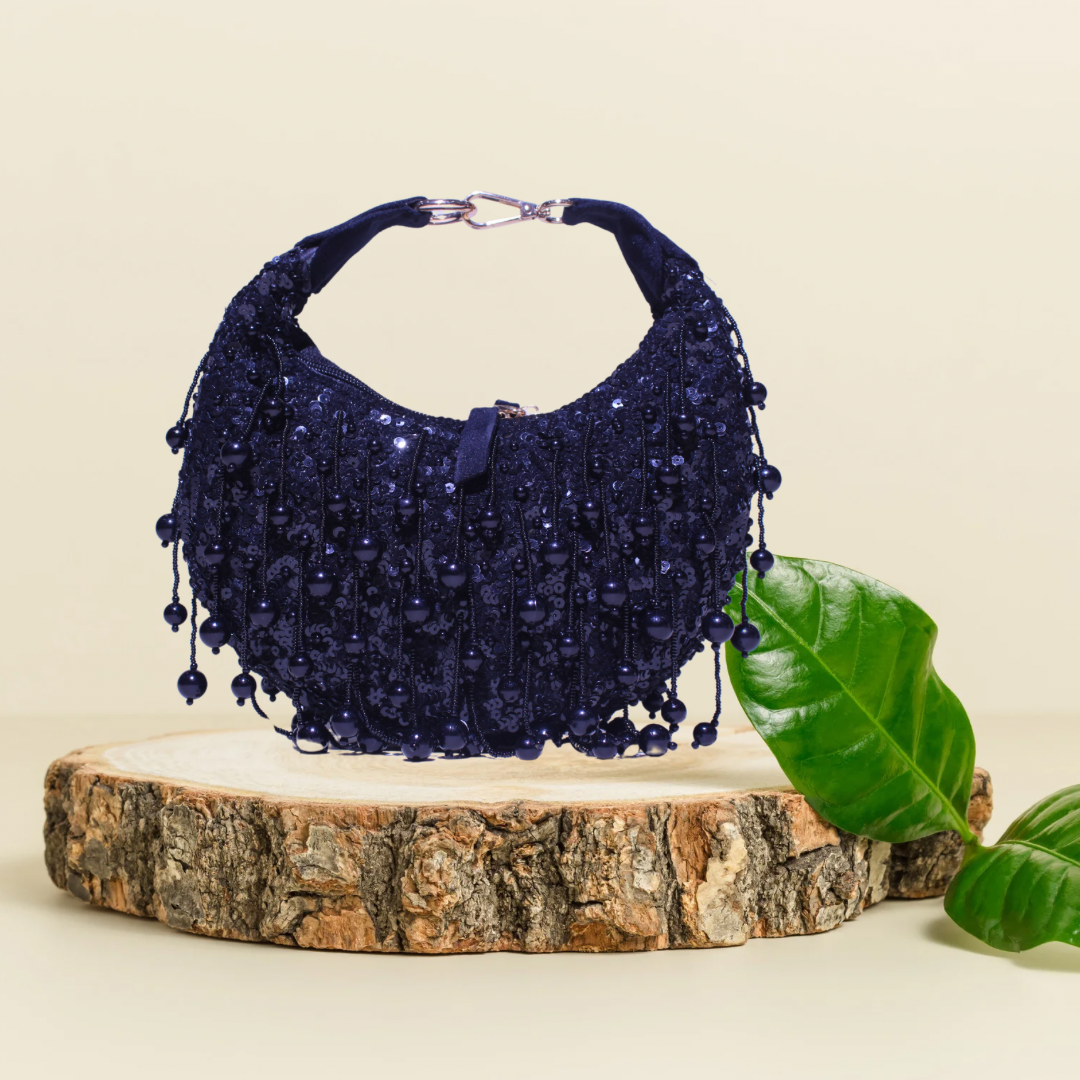 Celestial Sparkle Black Moon Bag