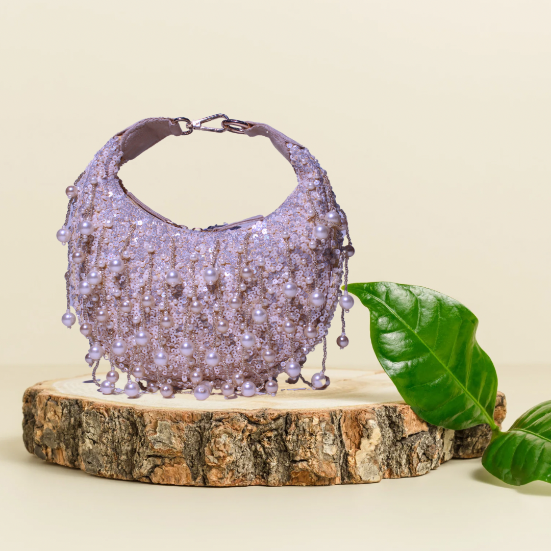 Celestial Sparkle Gold Moon Bag