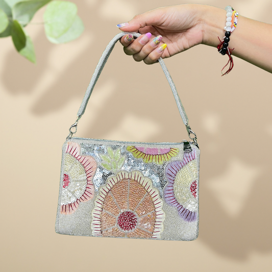 Glow Garden Silver Bag