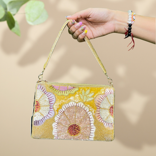 Glow Garden Gold Bag