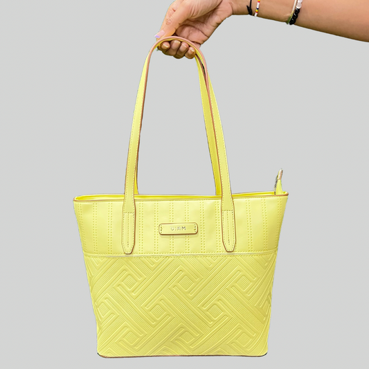 Urban Embossed Yellow Tote