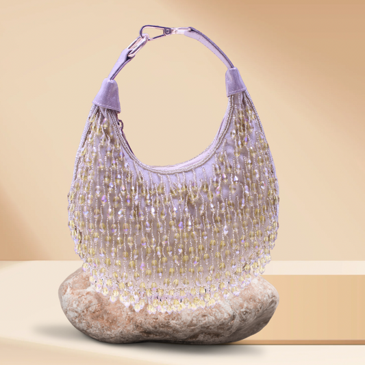 Chand Tasseled Gold Party Wear Bag