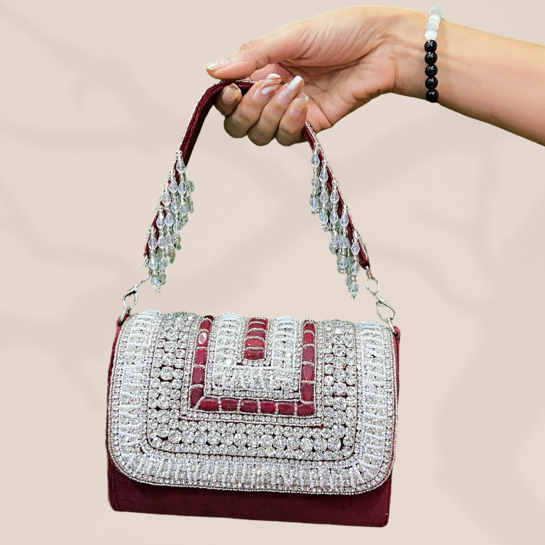 Diamond Dream Cherry FlapOver Clutch Bag