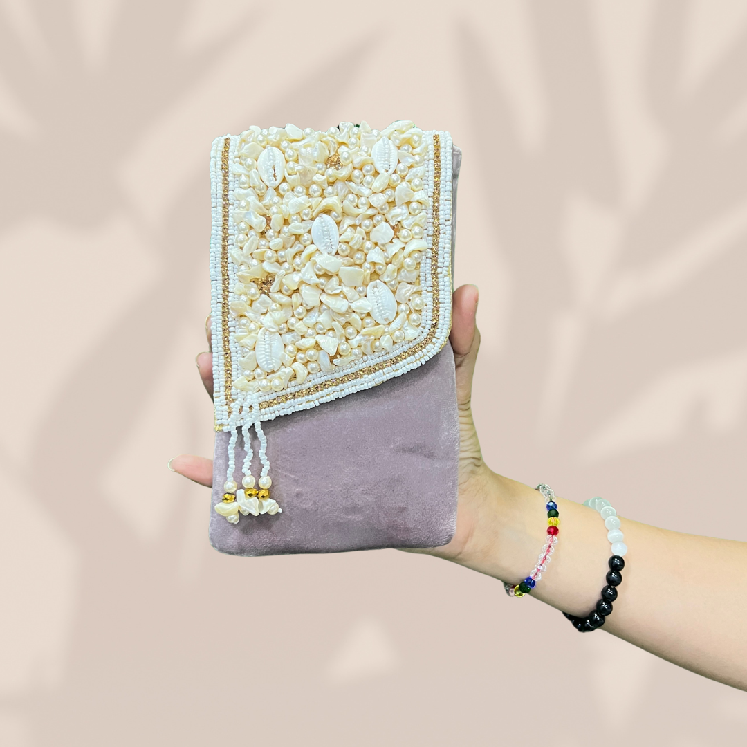 Tassel Luxe Lavender Envelope Mobile Sling