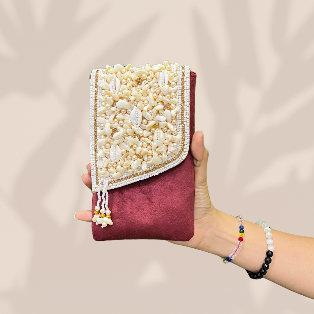 Tassel Luxe Cherry Envelope Mobile Sling