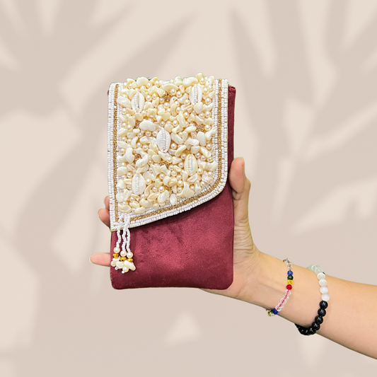 Tassel Luxe Cherry Envelope Mobile Sling