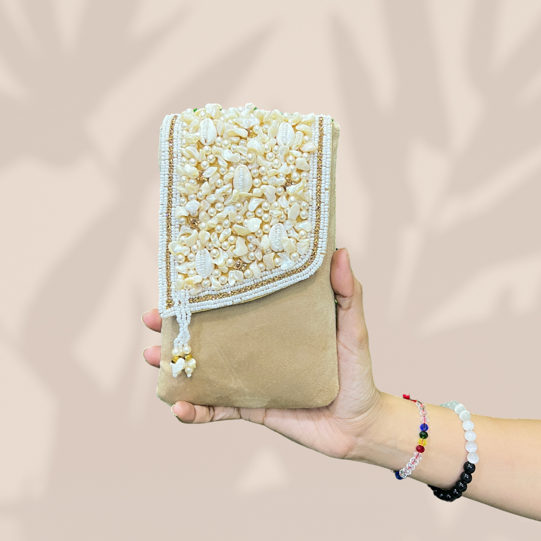 Tassel Luxe Gold Envelope Mobile Sling