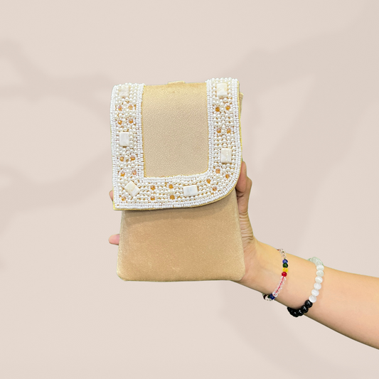 Pearl Harmony Gold Envelope Mobile Sling