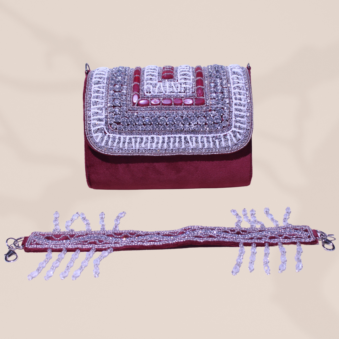 Diamond Dream Cherry FlapOver Clutch Bag