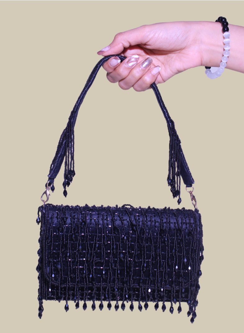 Chic Chex Black Tassel Bag